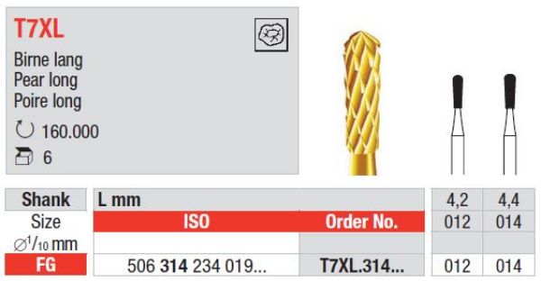 Amalgam fjerner bor T7XL FG 014