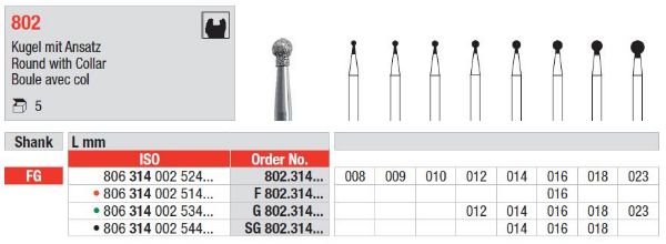 Diamant bor 802 FG 016