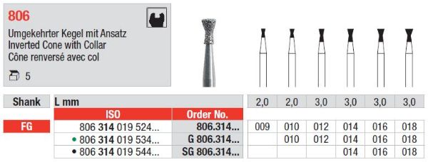 Diamant bor G806 FG 012