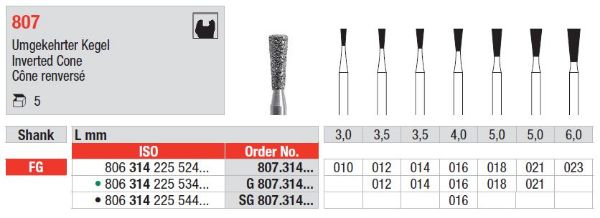 Diamant bor 807 FG 016