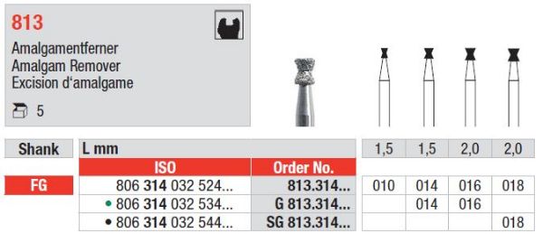 Diamant bor G813 FG 016