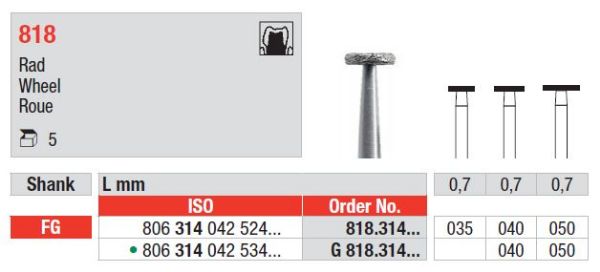 Diamant bor 818 FG 035