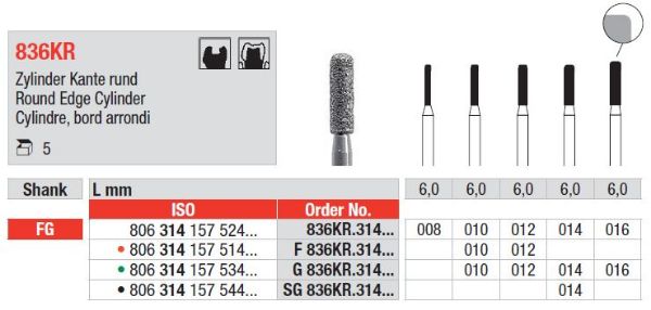 Diamant bor 836KR FG 010