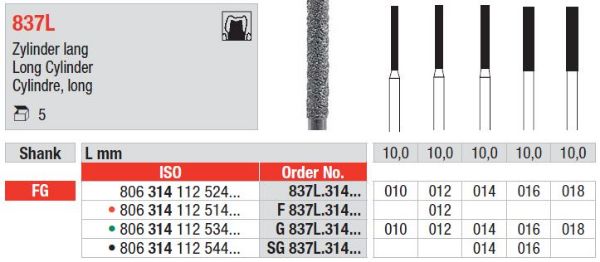 Diamant bor 837L FG 016