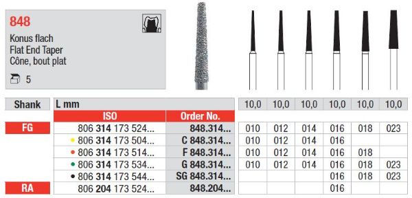 Diamant bor G848 FG 010