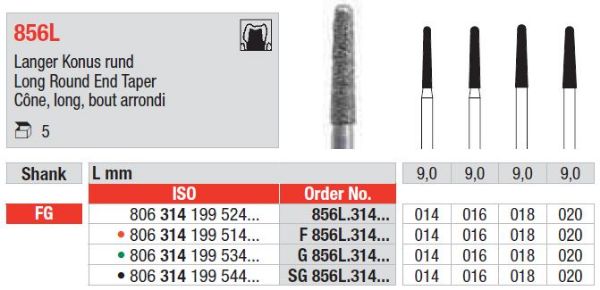 Diamant bor 856L FG 018