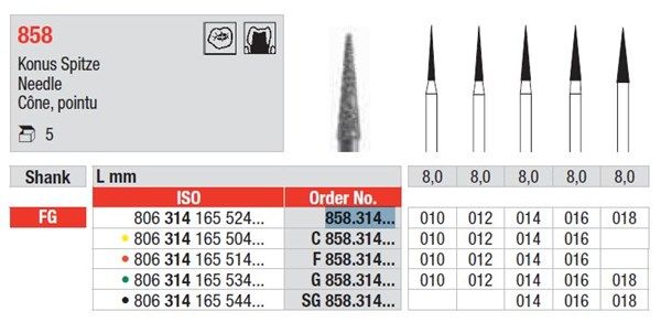 Diamant bor G858 FG 014
