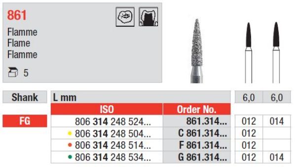 Diamant bor C861 FG 012