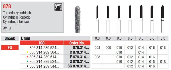 Diamant bor 878 FG 008