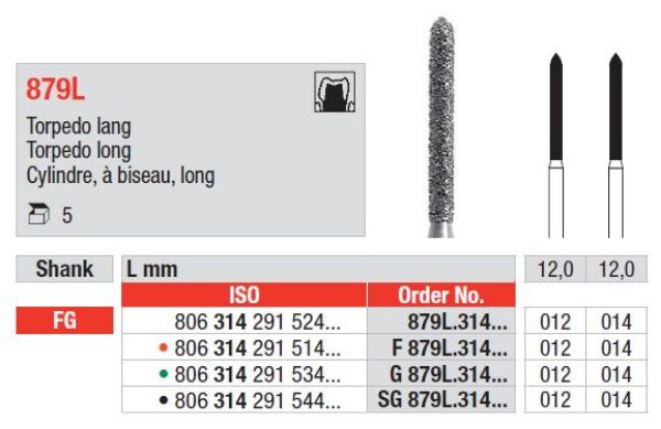 Diamant bor 879L FG 012