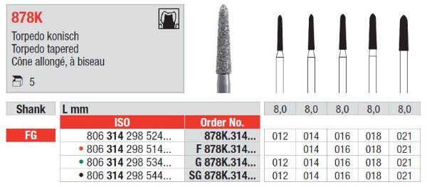 Diamant bor SG878K FG 012