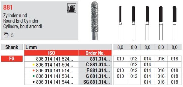 Diamant bor G881 FG 012