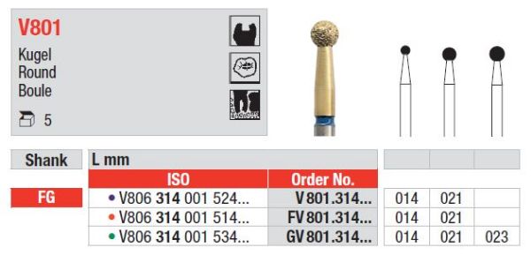 Diacut Diamant bor V801 FG 021