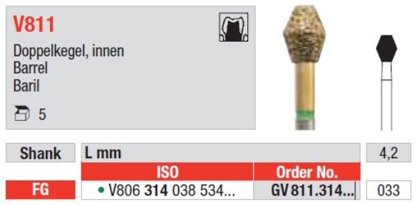 Diacut Diamant bor GV811 FG 033
