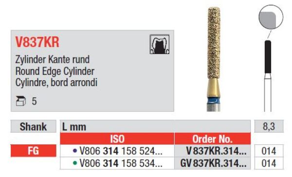 Diacut Diamant bor V837KR FG 014