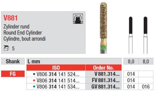 Diacut Diamant bor GV881 FG 014