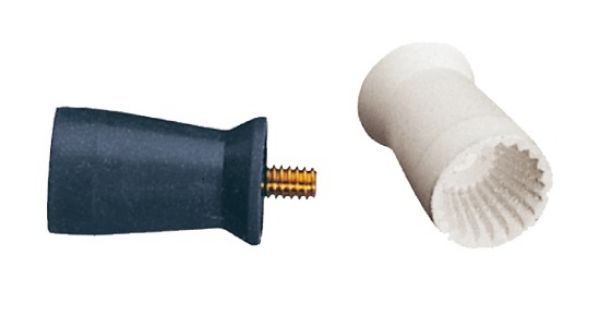 Young gummikopper/m skrue Ribbed hvite 050301***