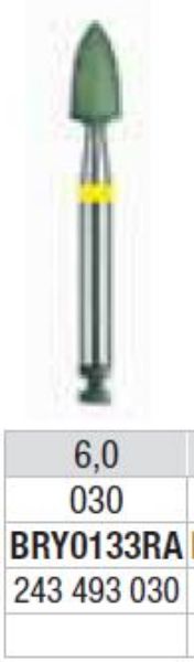 Polering BRY0133RA-12 flammeformet gul ring