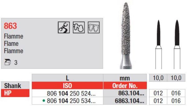Diamant bor 863 HP 016