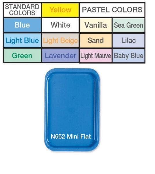 Premium bakke flat mini plast white