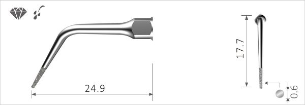 Ultrasonic Scalertips Endodontic EMS style E3D