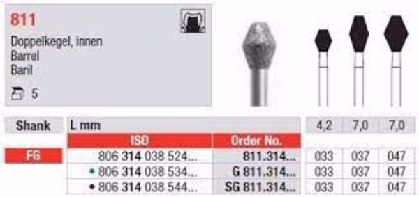 Diamant bor 811 FG 037