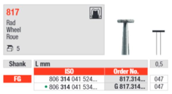 Diamant bor 817 FG 047