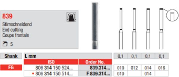 Diamant bor 839 FG 010