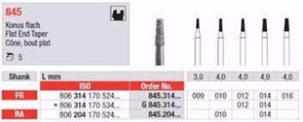 Diamant bor 845 FG 014 