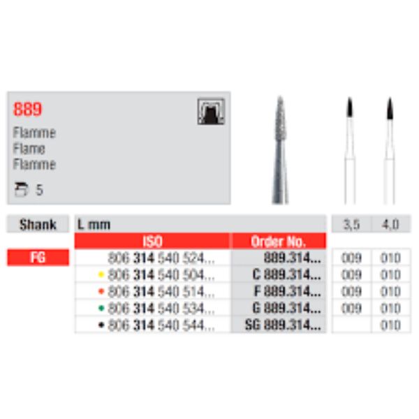 Diamant bor C889 FG 009 