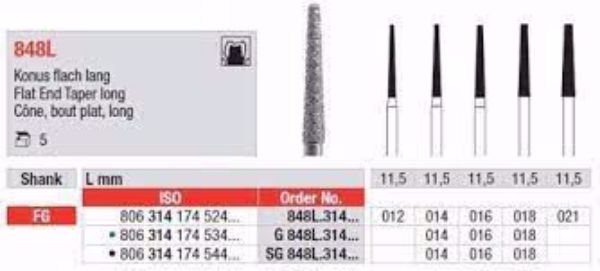 Diamant bor 848L FG 016