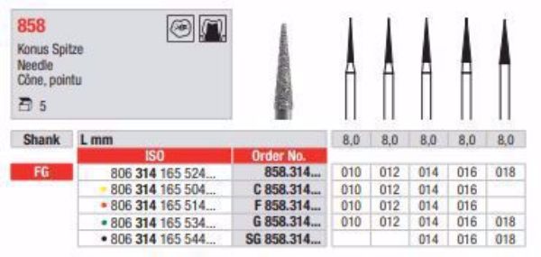 Diamant bor F858 FG 010 