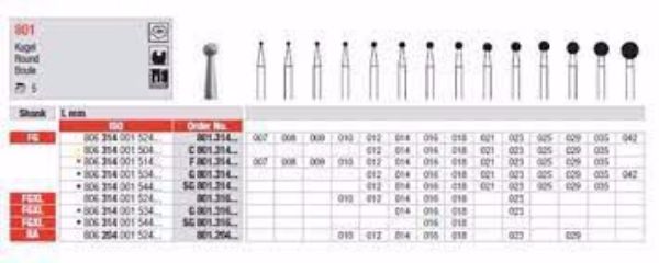 Diamant bor G801 FGXL 016