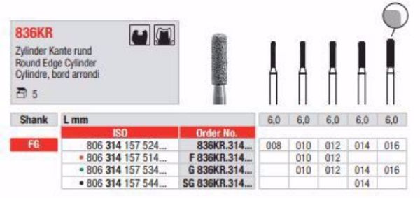Diamant bor G836KR FG 014 