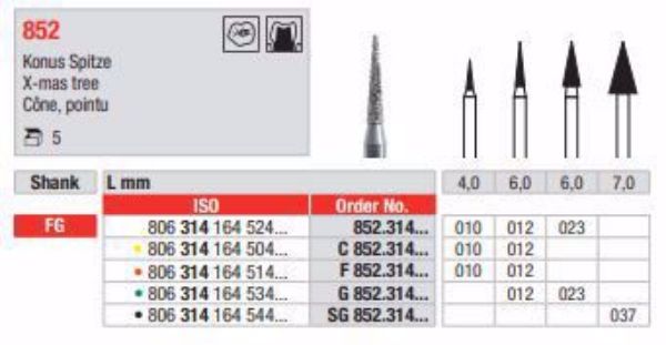 Diamant bor G852 FG 023 