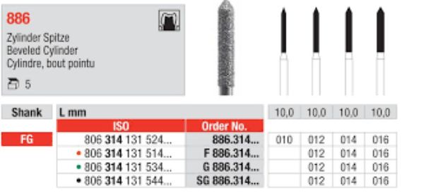 Diamant bor SG886 FG 012 