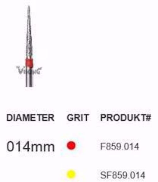 Diamant bor Viking F859-014 FG flamme