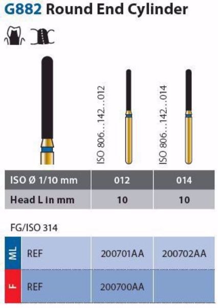 Diatech Diamant bor G882 FG 012 ML