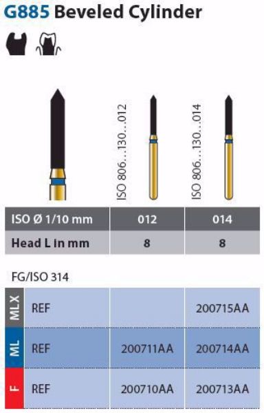 Diatech Diamant bor G885 FG 014 ML