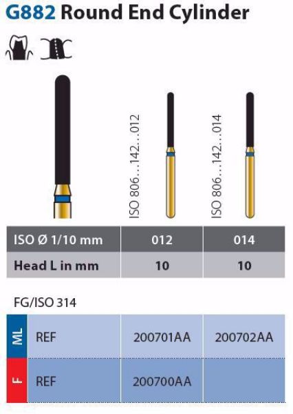 Diatech Diamant bor G882 FG 014 ML