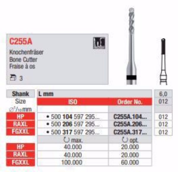 Edenta Bone Cutter C255A.104.012 HP