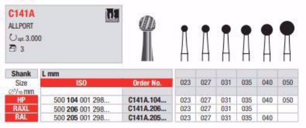 Kirurgisk bor C141A RAXL 023
