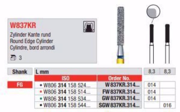 WhiteTIGER Diamant bor FW837KR FG 014