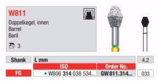 WhiteTIGER Diamant bor GW811 FG 033