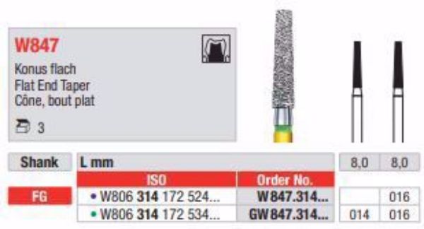 WhiteTIGER Diamant bor W847 FG 016