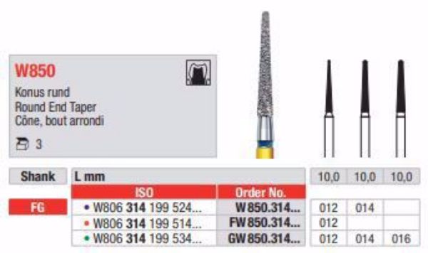 WhiteTIGER Diamant bor W850 FG 012