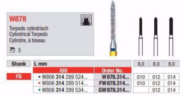 WhiteTIGER Diamant bor W878 FG 012