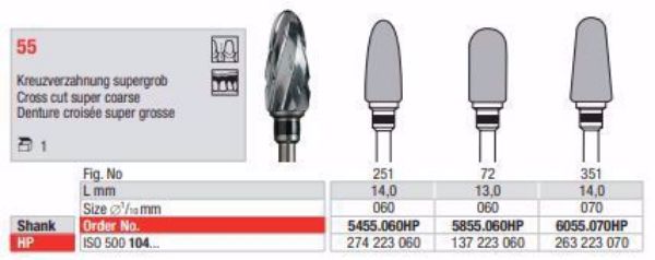Hardmetallfreser 6055.070HP