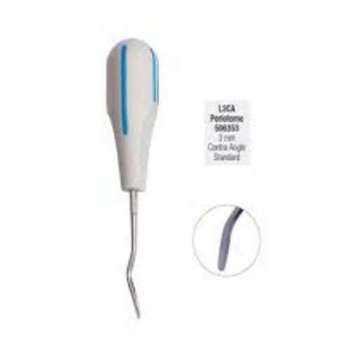 Directa Luxator Periotome L3CA, Lingual, distal, molar, 3mm 506353, mørk blå med Fixus holder