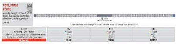 Edenta Diamond strips perforated PFDS2, 10stk